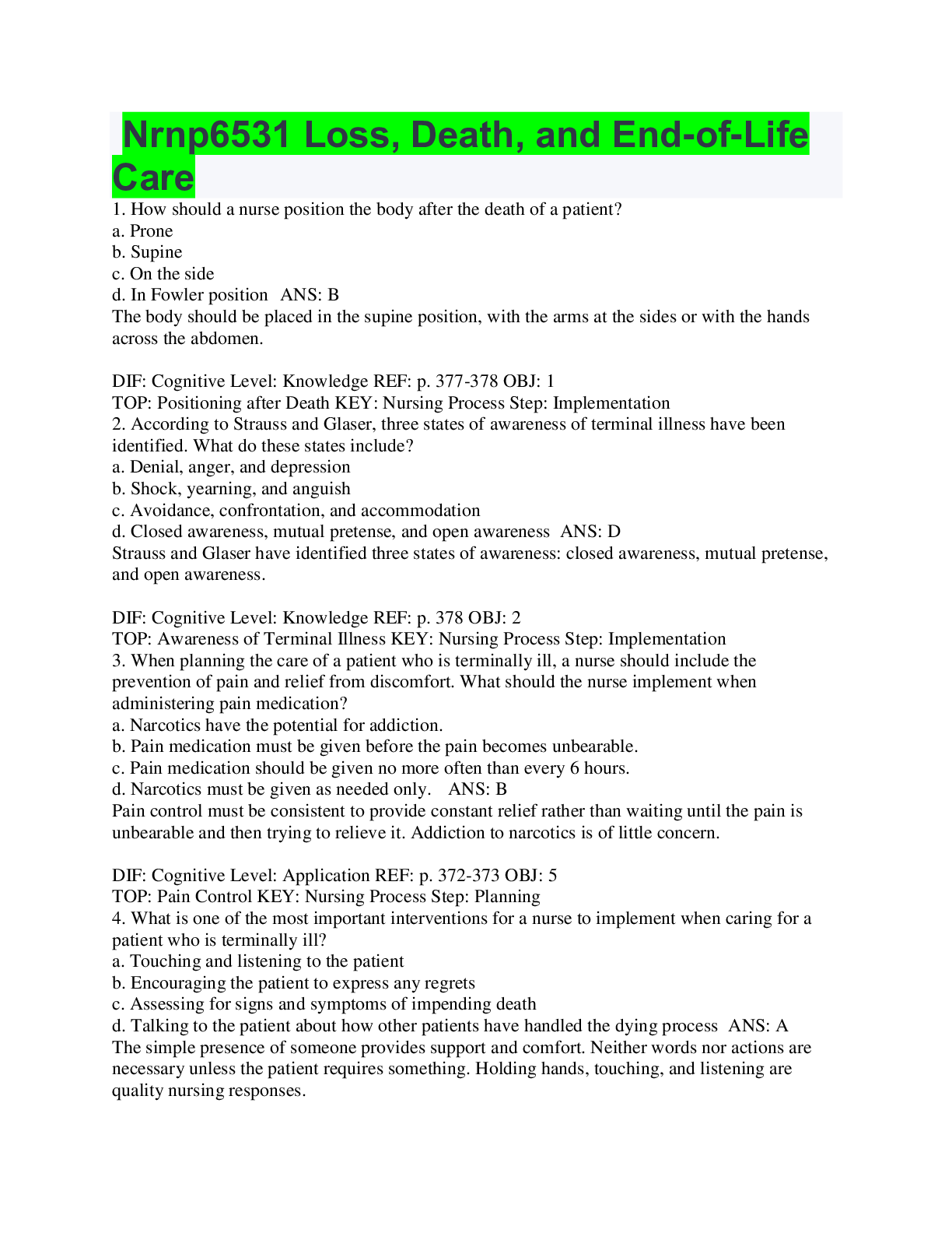 Preview image for Nrnp6531 Loss, Death, and End-of-Life Care